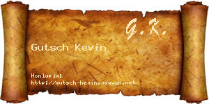 Gutsch Kevin névjegykártya